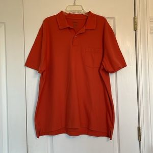 L.L. Bean Men’s Orange Short Sleeve Polo Shirt XL